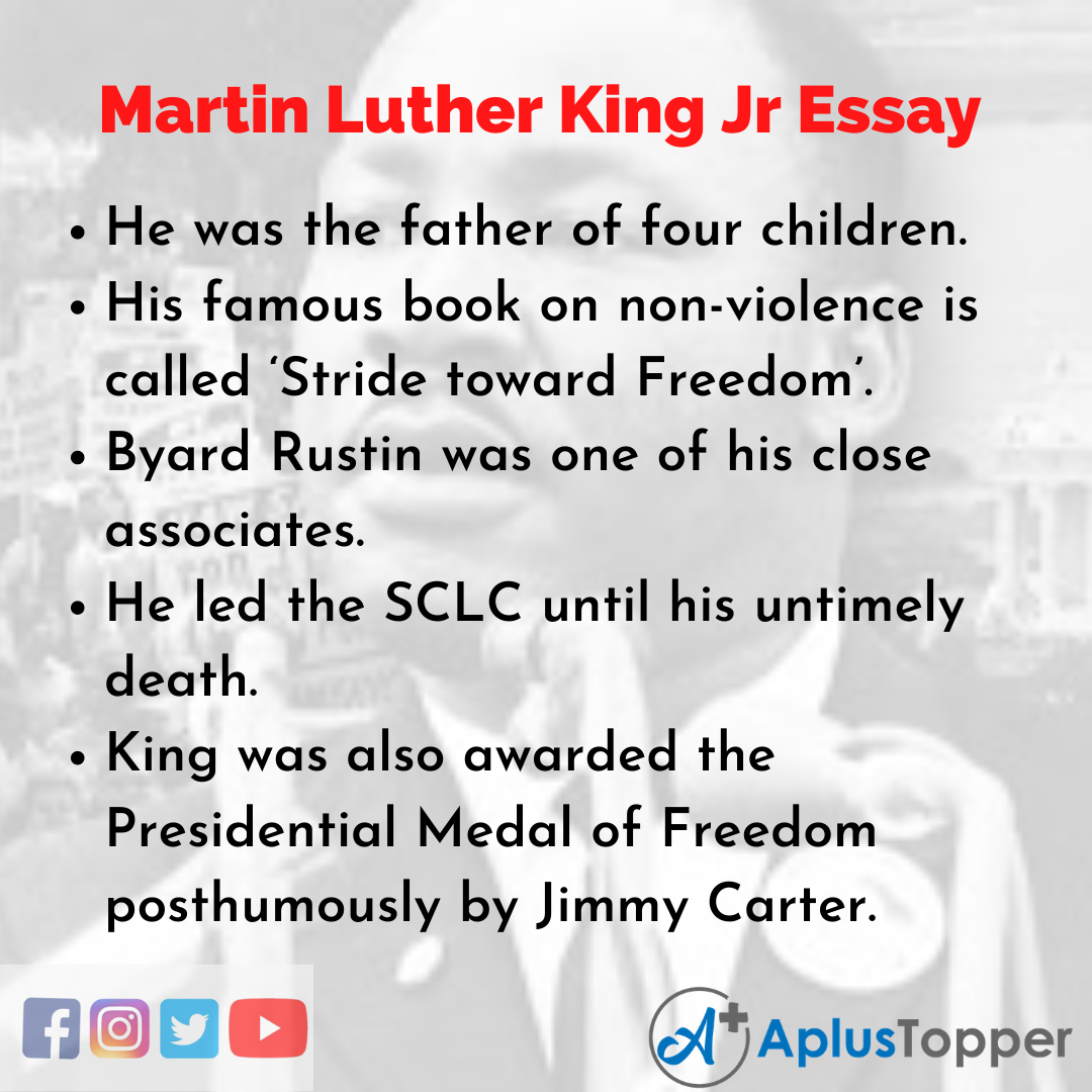 Essay on Martin Luther King Jr