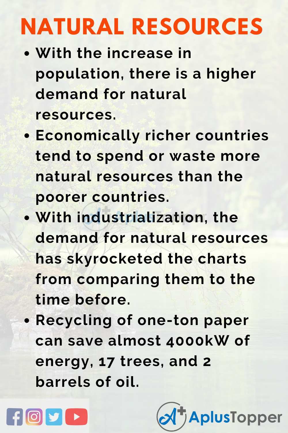 Essay on Natural Resources