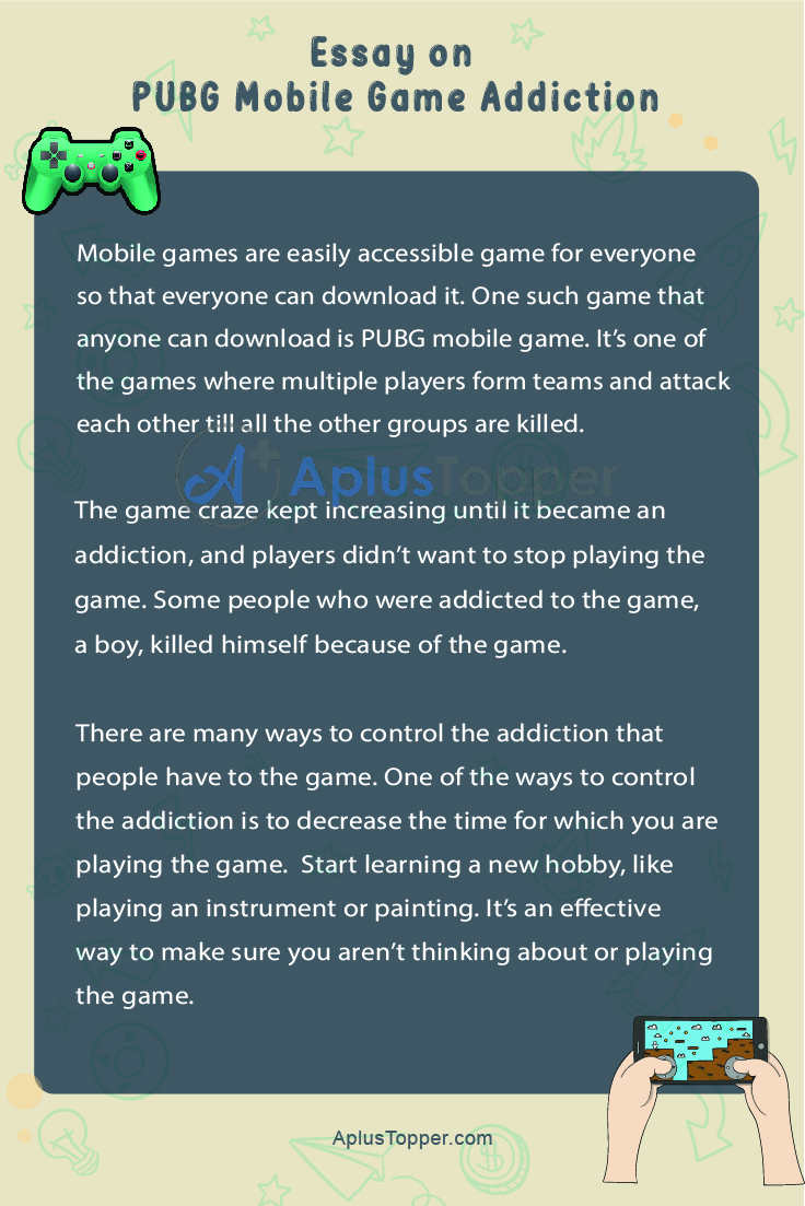 Essay on PUBG Mobile Game Addiction