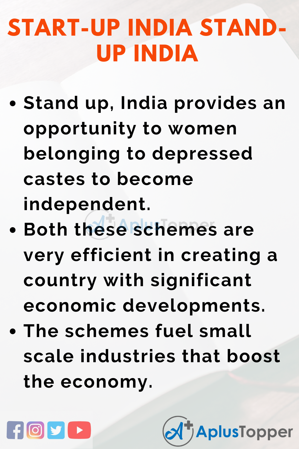 Essay on Start-Up India Stand-Up India