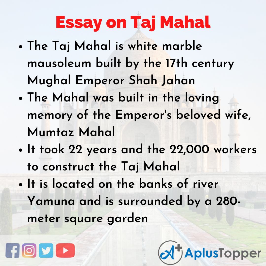 Essay on Taj Mahal