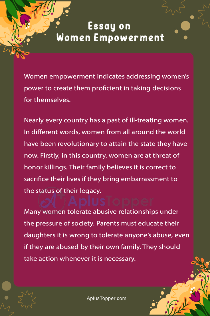 Essay on Women Empowerment