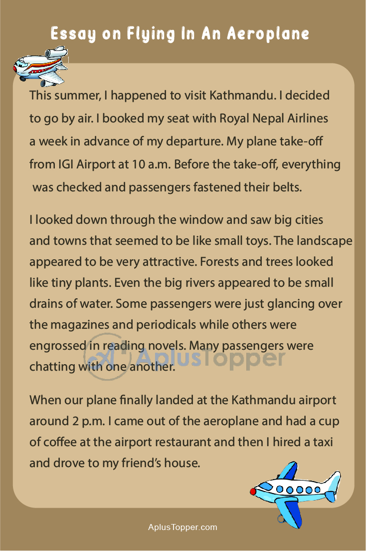 Flying In An Aeroplane Essay