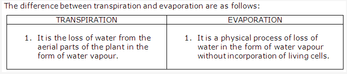 Frank ICSE Class 10 Biology Solutions - Transpiration 2