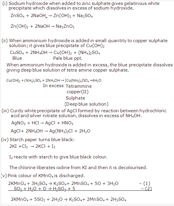 Frank ICSE Solutions for Class 10 Chemistry - Analytical Chemistry 20