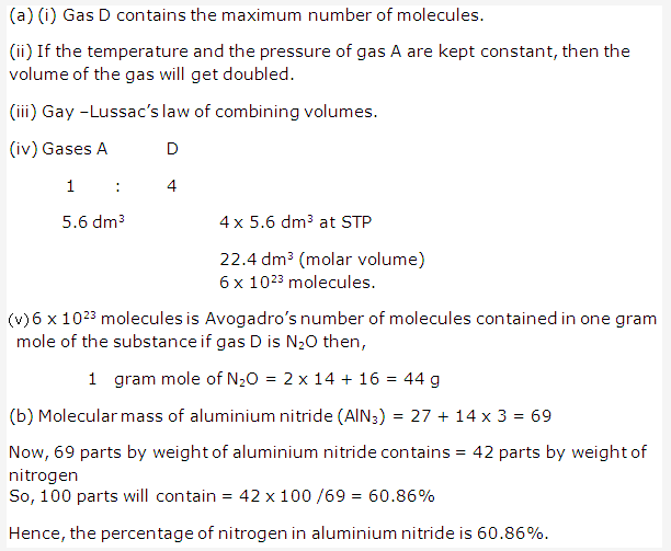 Frank ICSE Solutions for Class 10 Chemistry - Mole Concept And Stoichiometry 51