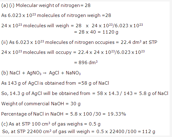 Frank ICSE Solutions for Class 10 Chemistry - Mole Concept And Stoichiometry 61