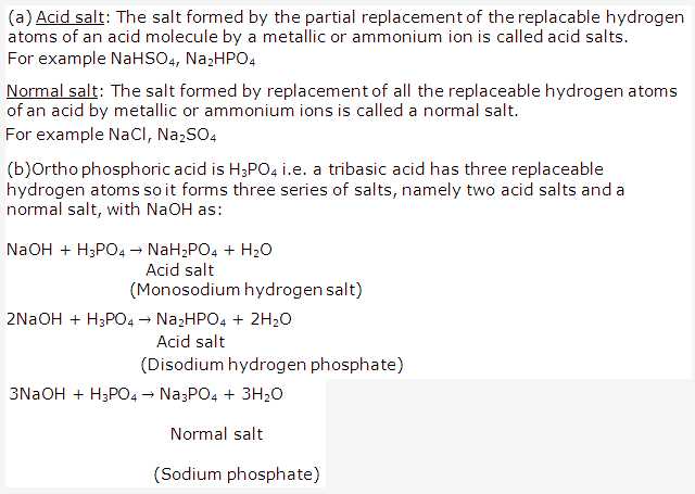 Frank ICSE Solutions for Class 10 Chemistry - Study Of Acids, Bases and Salts 10