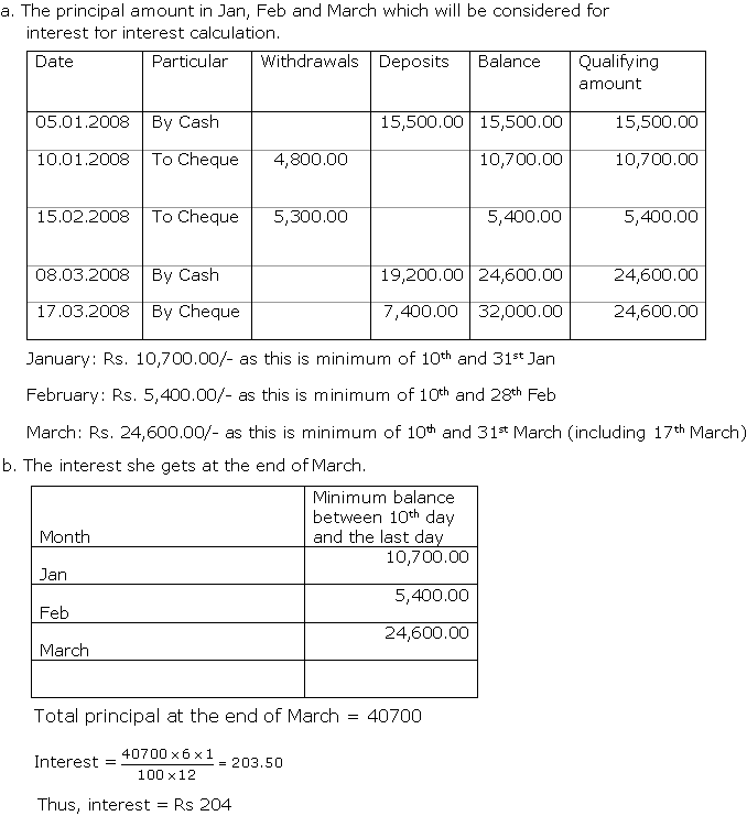 Frank ICSE Solutions for Class 10 Maths Banking Ex 3.1 3