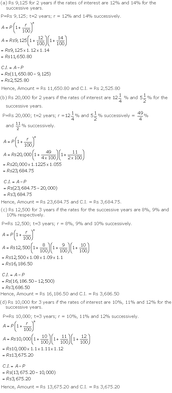 Frank ICSE Solutions for Class 10 Maths Compound Interest Ex 1.6 3