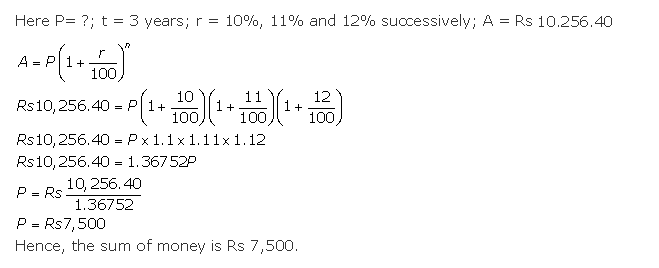 Frank ICSE Solutions for Class 10 Maths Compound Interest Ex 1.6 7