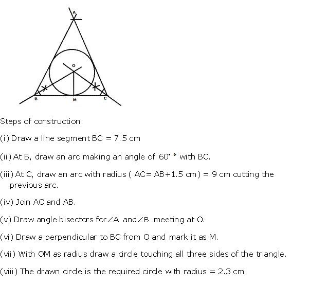 Frank ICSE Solutions for Class 10 Maths Constructions Ex 18.1 13