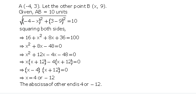 Frank ICSE Solutions for Class 10 Maths Distance and Section Formulae Ex 12.1 13