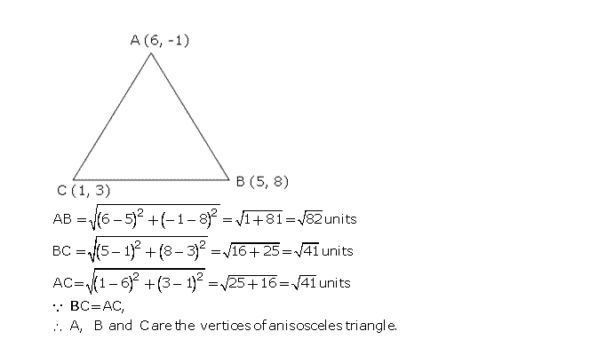 Frank ICSE Solutions for Class 10 Maths Distance and Section Formulae Ex 12.1 22