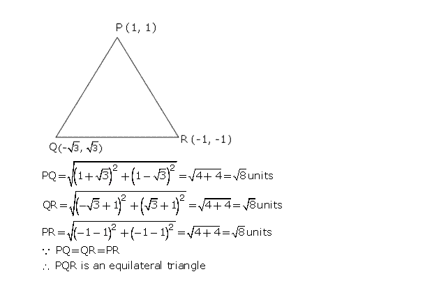 Frank ICSE Solutions for Class 10 Maths Distance and Section Formulae Ex 12.1 27