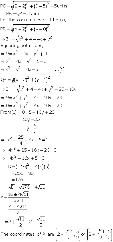 Frank ICSE Solutions for Class 10 Maths Distance and Section Formulae Ex 12.1 37