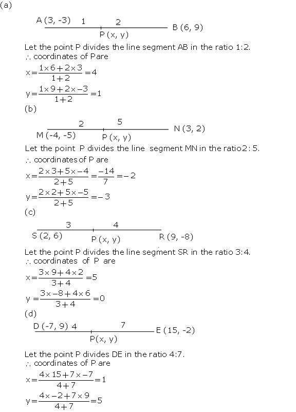 Frank ICSE Solutions for Class 10 Maths Distance and Section Formulae Ex 12.2 1