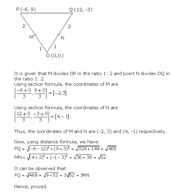 Frank ICSE Solutions for Class 10 Maths Distance and Section Formulae Ex 12.2 19