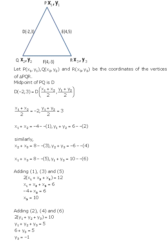 Frank ICSE Solutions for Class 10 Maths Distance and Section Formulae Ex 12.3 13