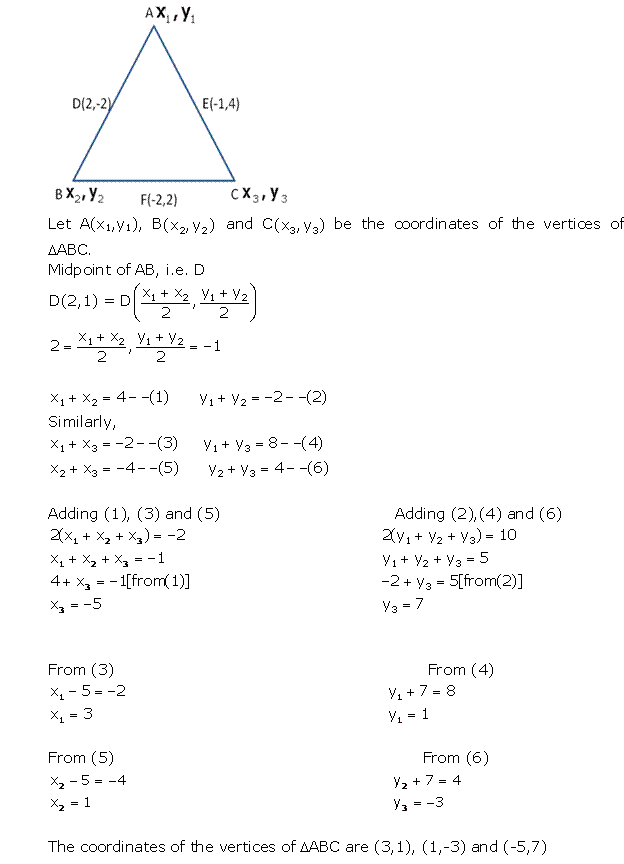 Frank ICSE Solutions for Class 10 Maths Distance and Section Formulae Ex 12.3 24