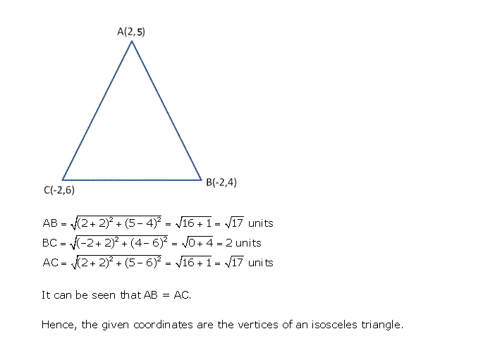 Frank ICSE Solutions for Class 10 Maths Distance and Section Formulae Ex 12.3 30