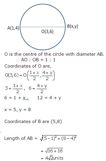 Frank ICSE Solutions for Class 10 Maths Distance and Section Formulae Ex 12.3 9