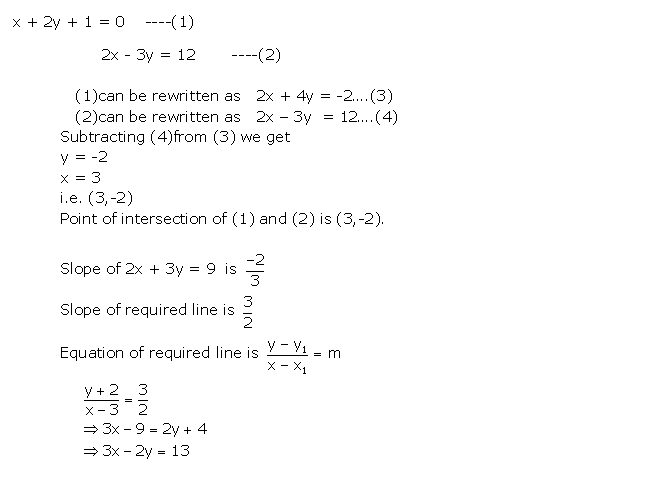 Frank ICSE Solutions for Class 10 Maths Equation of A Straight Line Ex 13.3 11