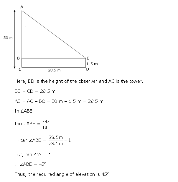 Frank ICSE Solutions for Class 10 Maths Heights and Distances Ex 22.1 23