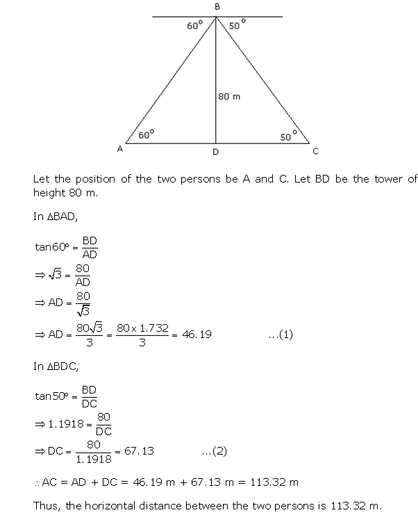 Frank ICSE Solutions for Class 10 Maths Heights and Distances Ex 22.1 27