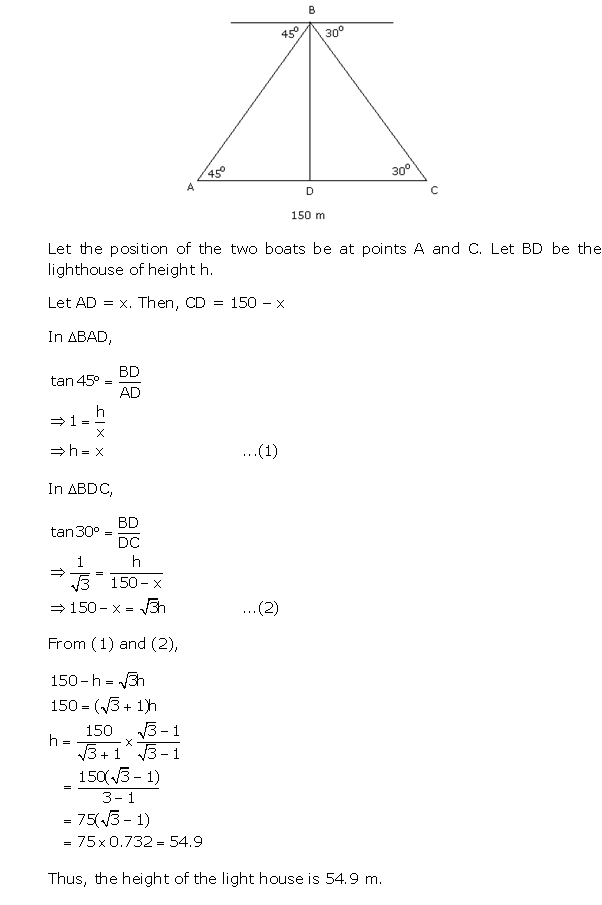 Frank ICSE Solutions for Class 10 Maths Heights and Distances Ex 22.1 32