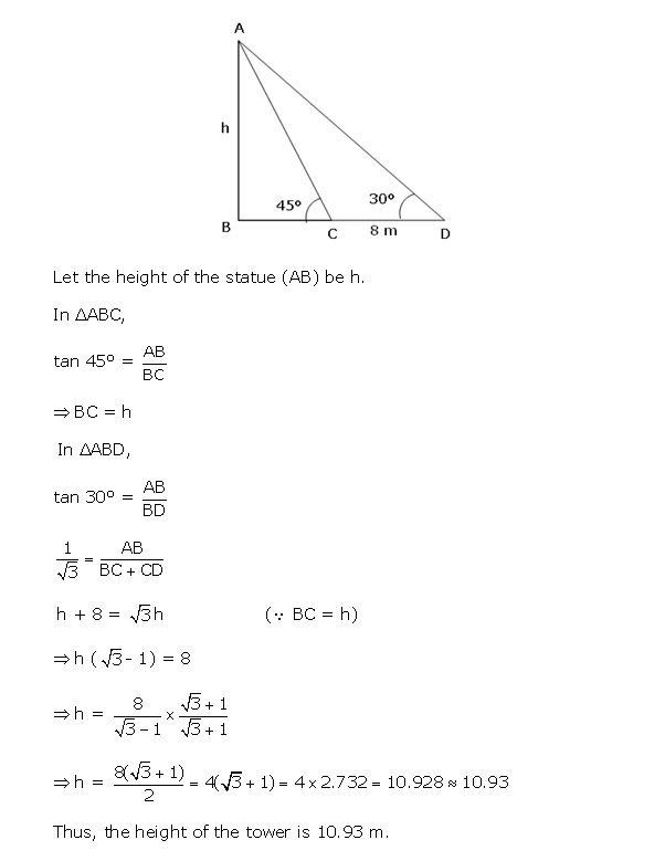 Frank ICSE Solutions for Class 10 Maths Heights and Distances Ex 22.1 39