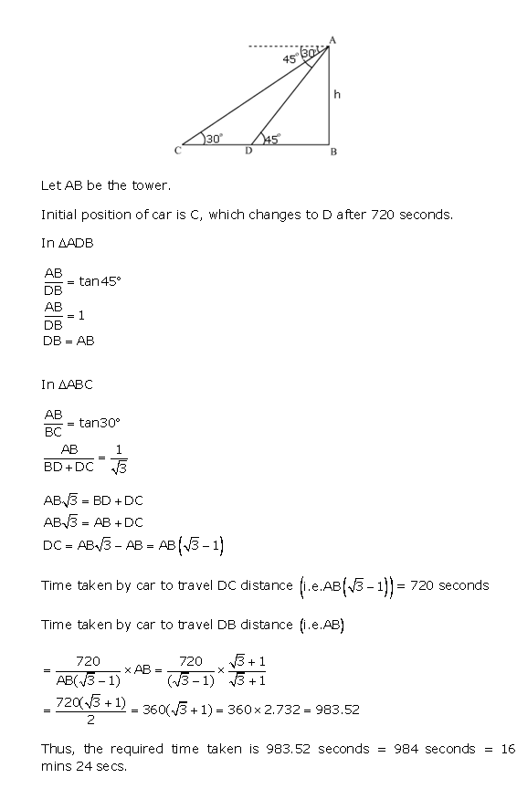 Frank ICSE Solutions for Class 10 Maths Heights and Distances Ex 22.1 41