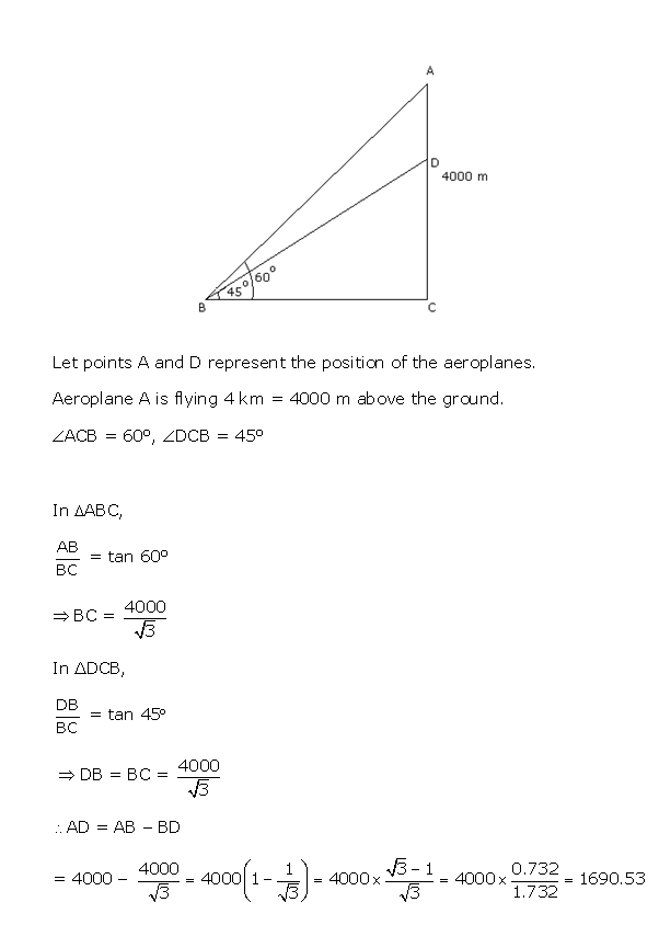 Frank ICSE Solutions for Class 10 Maths Heights and Distances Ex 22.1 43