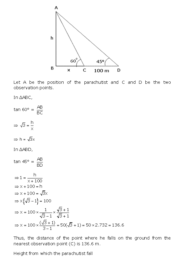 Frank ICSE Solutions for Class 10 Maths Heights and Distances Ex 22.1 44