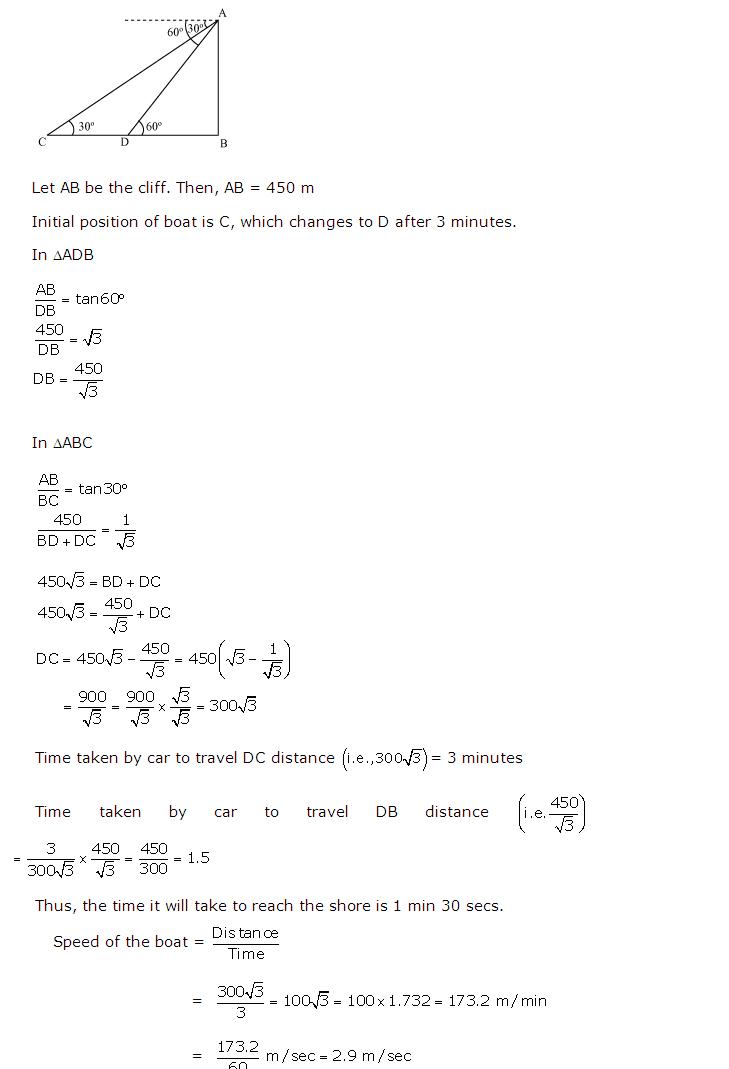 Frank ICSE Solutions for Class 10 Maths Heights and Distances Ex 22.1 48