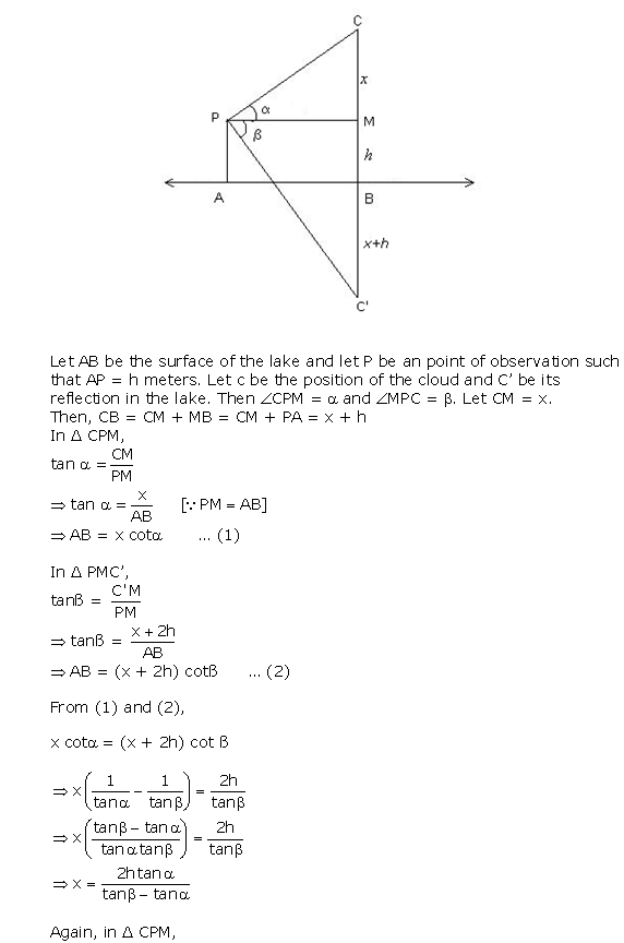 Frank ICSE Solutions for Class 10 Maths Heights and Distances Ex 22.1 53