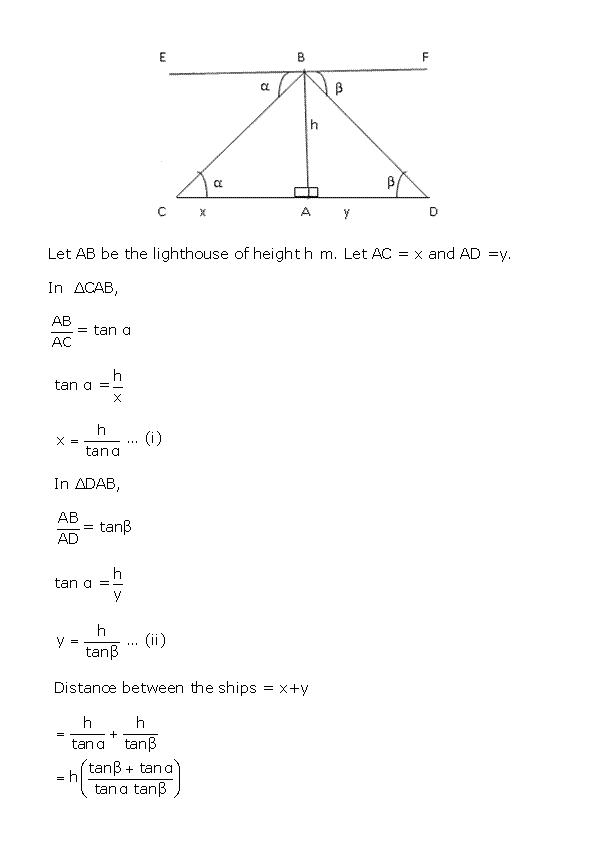 Frank ICSE Solutions for Class 10 Maths Heights and Distances Ex 22.1 56