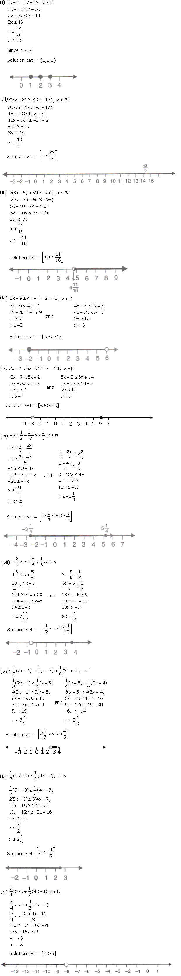 Frank ICSE Solutions for Class 10 Maths Linear Inequations Ex 5.1 12