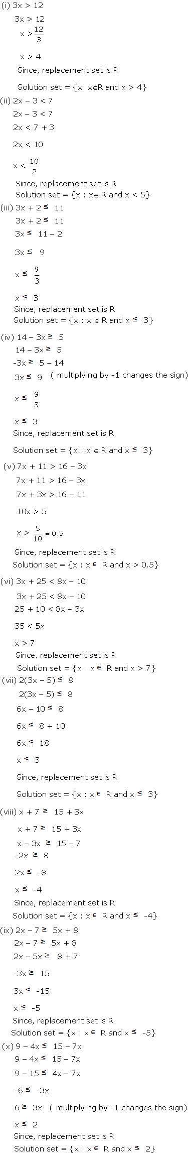 Frank ICSE Solutions for Class 10 Maths Linear Inequations Ex 5.1 2