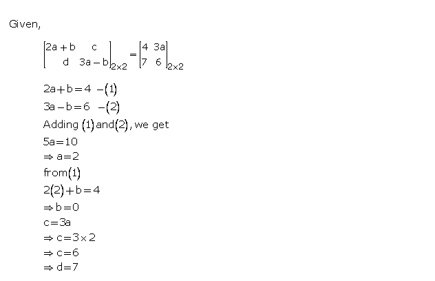 Frank ICSE Solutions for Class 10 Maths Matrices Ex 11.1 15