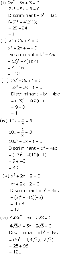 Frank ICSE Solutions for Class 10 Maths Quadratic Equations Ex 6.2 1