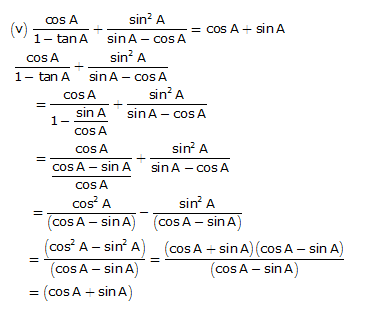 Frank ICSE Solutions for Class 10 Maths Trigonometric Identities Ex 21.1 18