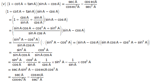 Frank ICSE Solutions for Class 10 Maths Trigonometric Identities Ex 21.1 28