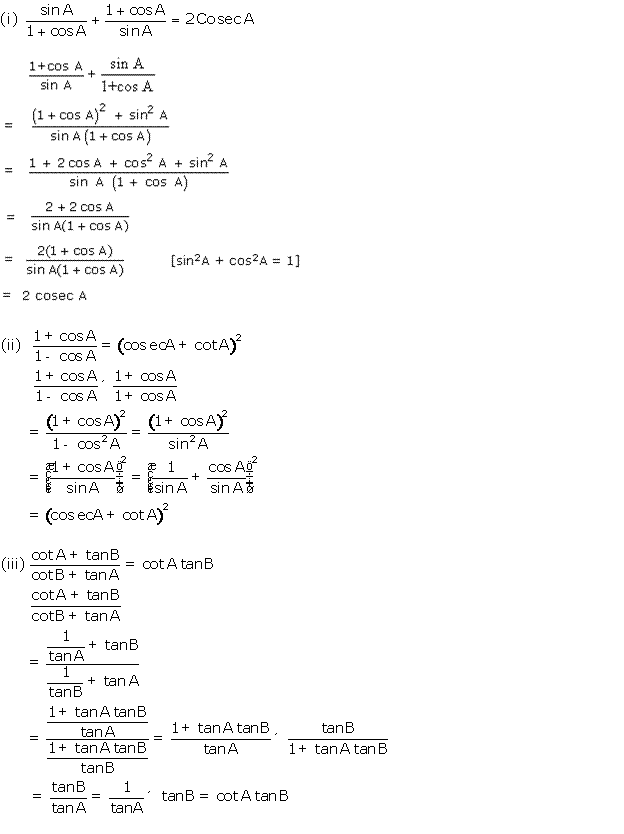 Frank ICSE Solutions for Class 10 Maths Trigonometric Identities Ex 21.1 9