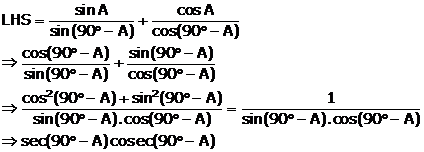 Frank ICSE Solutions for Class 10 Maths Trigonometric Identities Ex 21.3 5