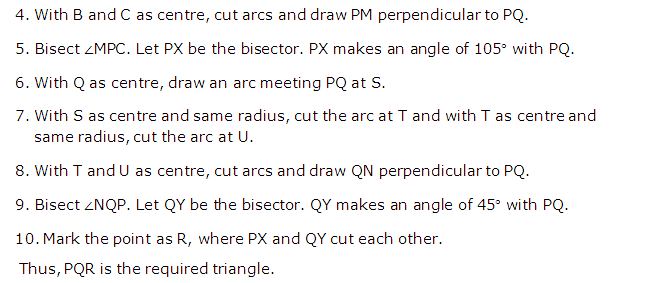 Frank ICSE Solutions for Class 9 Maths Constructions of Triangles Ex 14.1 10