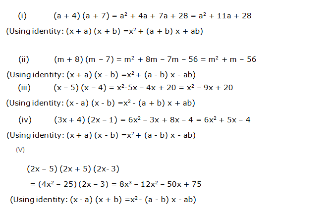 Frank ICSE Solutions for Class 9 Maths Expansions Ex 4.1 1