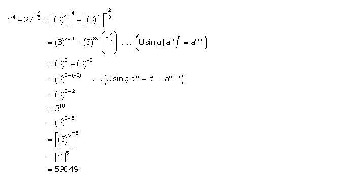 Frank ICSE Solutions for Class 9 Maths Indices Ex 9.1 2