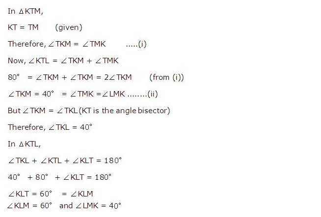 Frank ICSE Solutions for Class 9 Maths Isosceles Triangle Ex 12.1 24