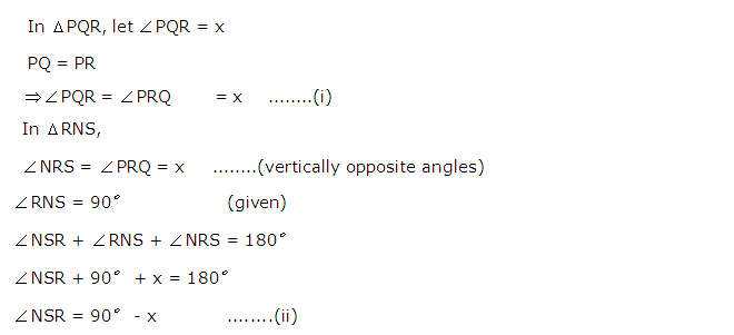 Frank ICSE Solutions for Class 9 Maths Isosceles Triangle Ex 12.1 31